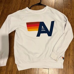 LOGO LIGHT WEIGHT CREW SWEATSHIRT - WHITE